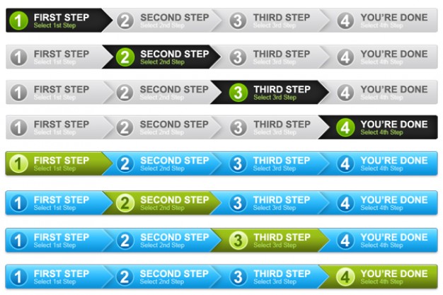 step colors process panel in two color style