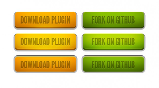 sticky plugin page download buttons and fork on github