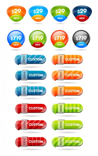 texture button layered material with price and custom sign