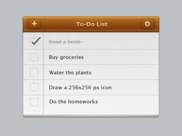 to do list interface design with earth yellow title