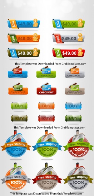 web design payment button material for check out and price bar