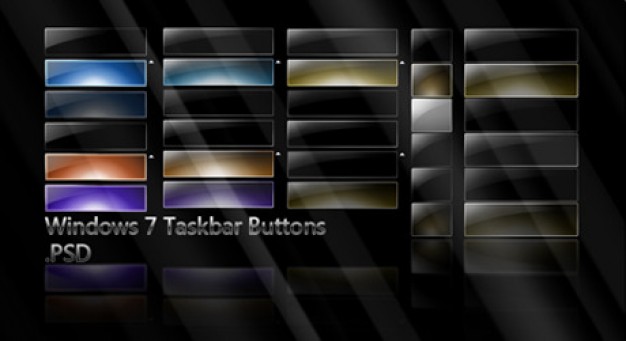 win style black cool buttons template material in dark style