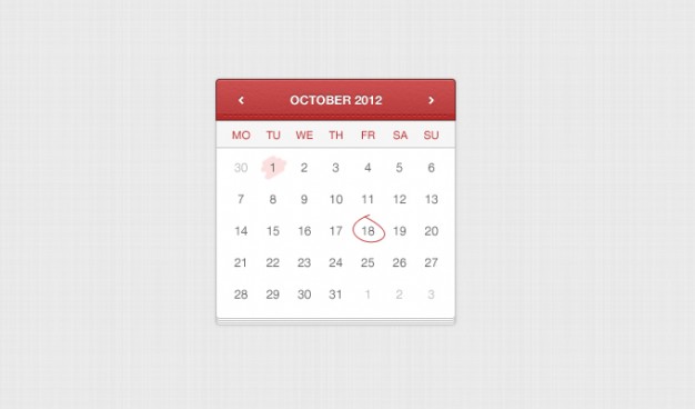 application calendar leather web app UI design that stitched by hand