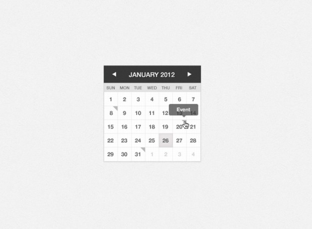 calendar creative date design mini photoshop time widget