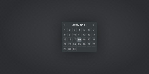 calendar date picker over dark background