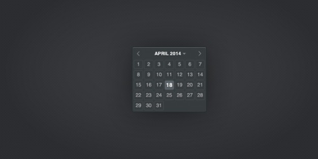 calendar date picker over dark background