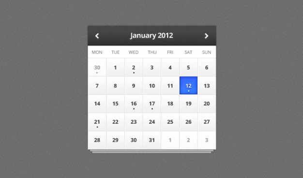 calendar pattern with contrast dark date light month texture ui