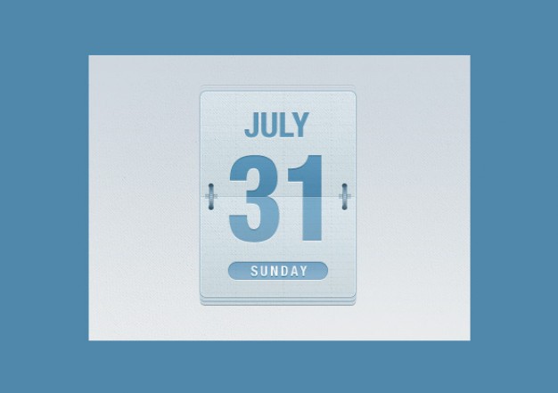 email date flipper calendar with month week date