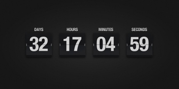 flip clock over dark background