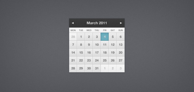 pretty little calendar that current date with blue background