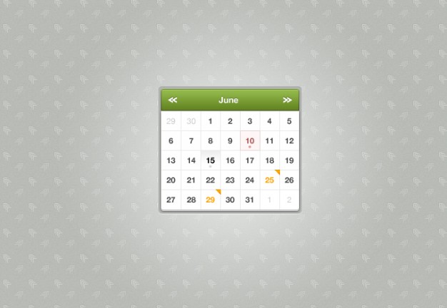 sexy calendar with green title over elegant gray background