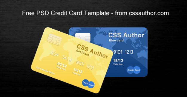 awesome credit card template over dark background