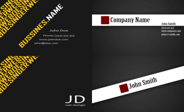 business card templates layered material in dark style