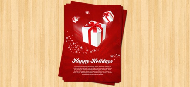 christmas flyer template for happy holiday