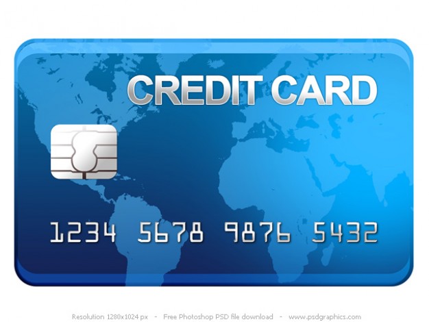 credit card icon with blue world map