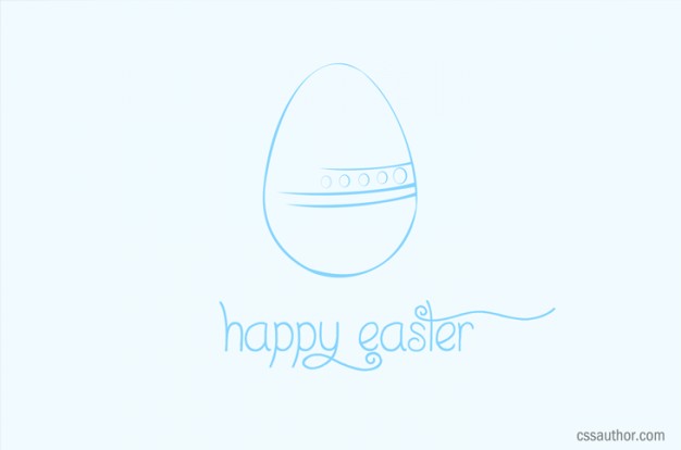 happy easter greetings with light blue background