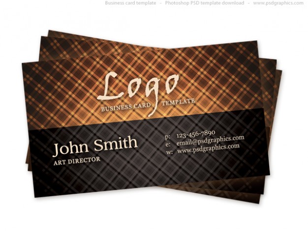 hot vintage business card with chocolate grid lines