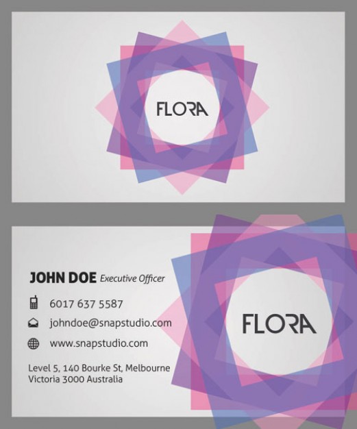 sophisticated business card template material with colorful grid circle