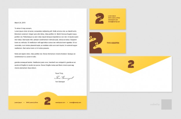 stationary business letter and envelope template