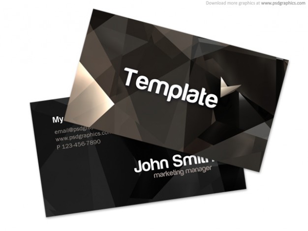 stylish business card template with dark grids