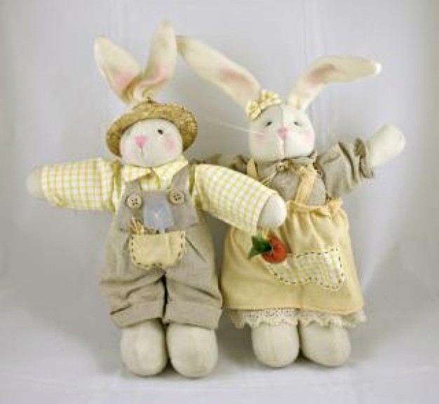 Easter Dolls rabbit dolls toy about cloth art Craft