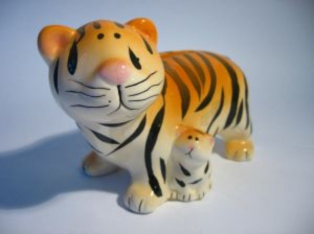 cute tiger toy looking at you