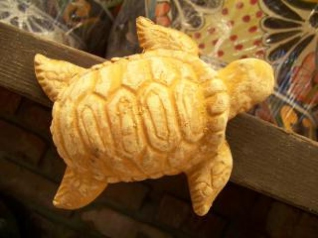 mexican craft turtle in yellow