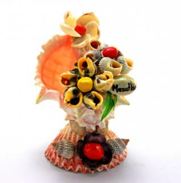 Seashell sea Recreation shell figure about flower art made of Trinity Shell