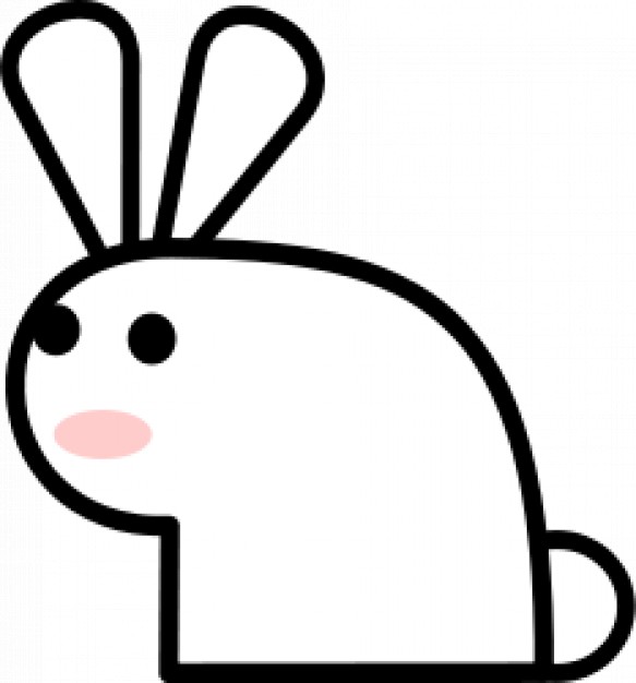 abstract rabbit in simple line