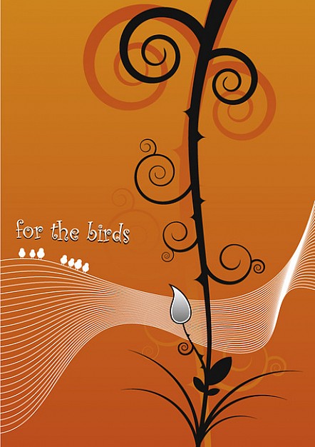 abstract the branch template with for the birds sign