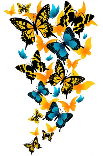 beautiful butterflies flow material