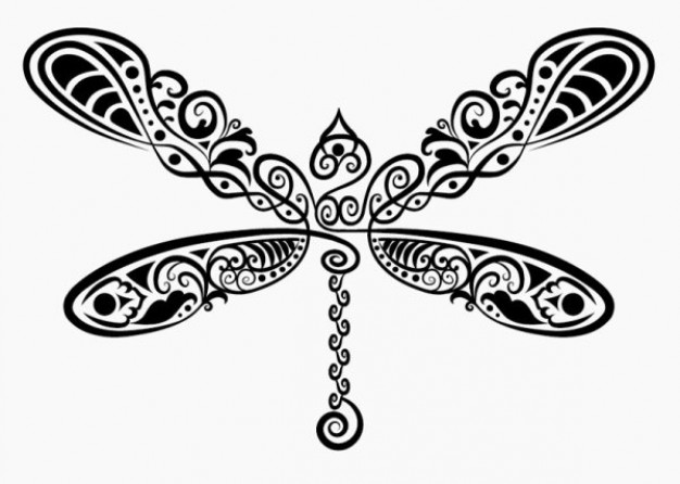 butterfly in line art