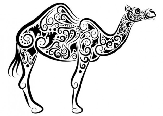 camel animal pattern painted by hand