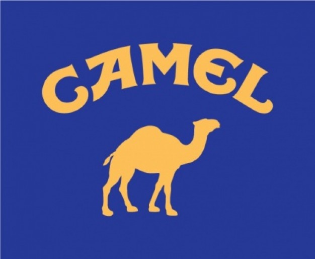 camel logo over blue background for product logo design