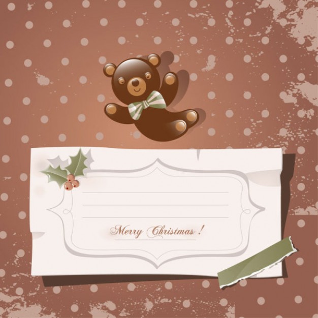 cartoon bear curveting for invitations card