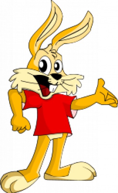 coelho rabbit with red clothing