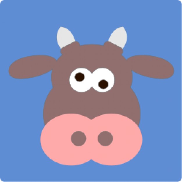 cow for linus with blue background