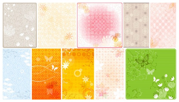 dream pattern with butterflies and flowers background material