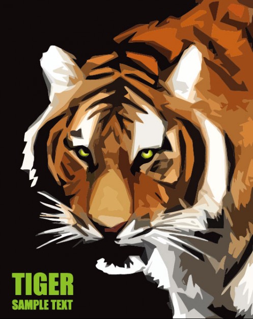 tiger with text for cover design