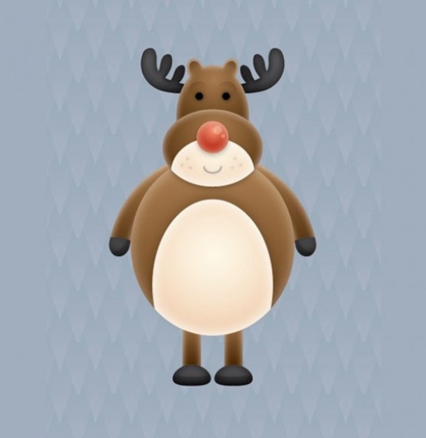 cute deer of christmas character illustration