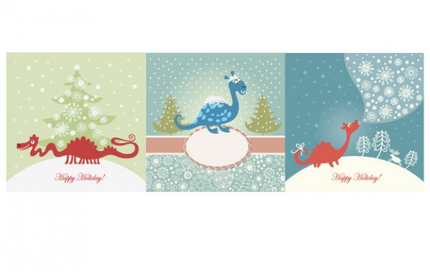 christmas greeting cards with Abstract dragon