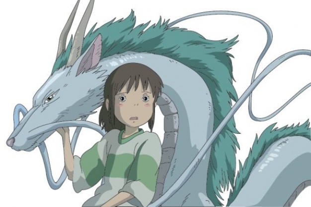 girl and white dragon