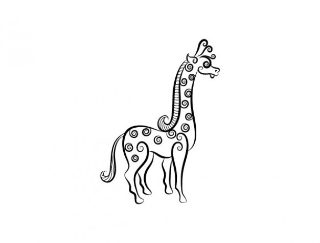 painted giraffe by hand