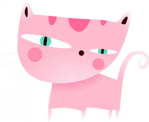 cute pink cat material in grandiloquent