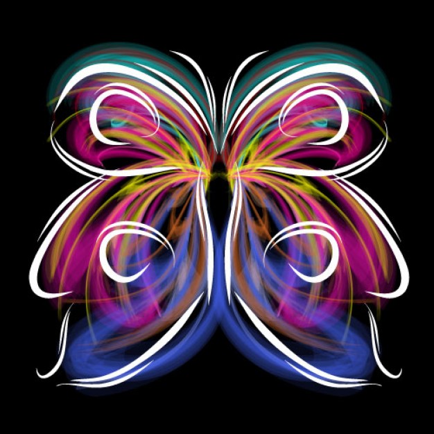 dynamic butterfly pattern in light