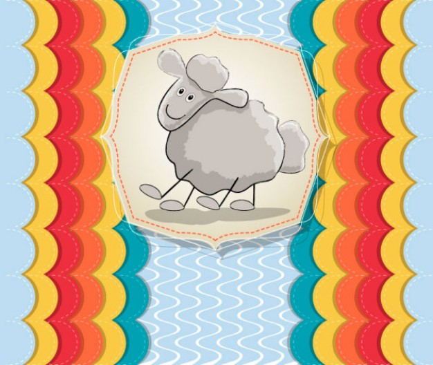 sheep sticker cartoon