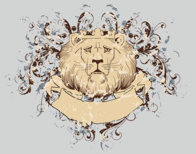 lion t-shirt design in front view