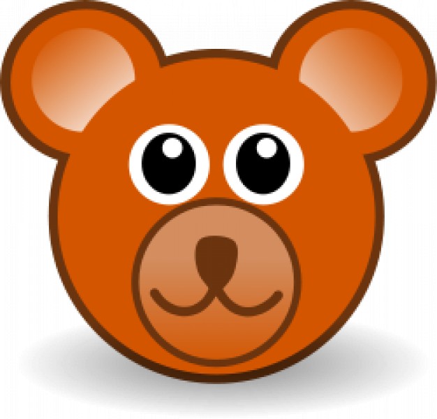 funny brown teddy bear face