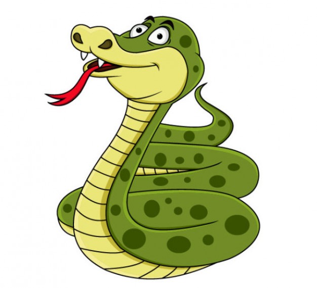 green snake with tongue out