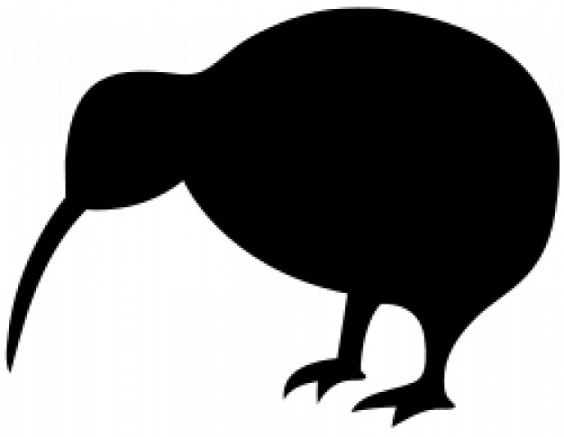 kiwi bird silhouette in simple line
